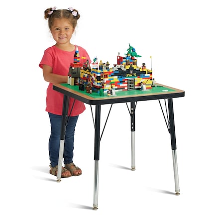 Jonti-Craft Adjustable Building Table-Traditional Brick Compatible-15-24 in.H 5718JCE